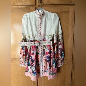 Floral Embroidered Women's Coat